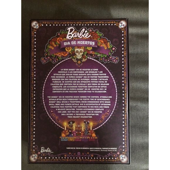 Mattel Barbie Dia De Los Muertos Doll Day Of The Dead Collector 2021 Boxed New - Picture 5 of 6